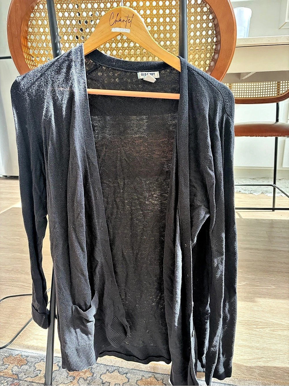 Old Navy Open Front Cardigan in Black Size Small